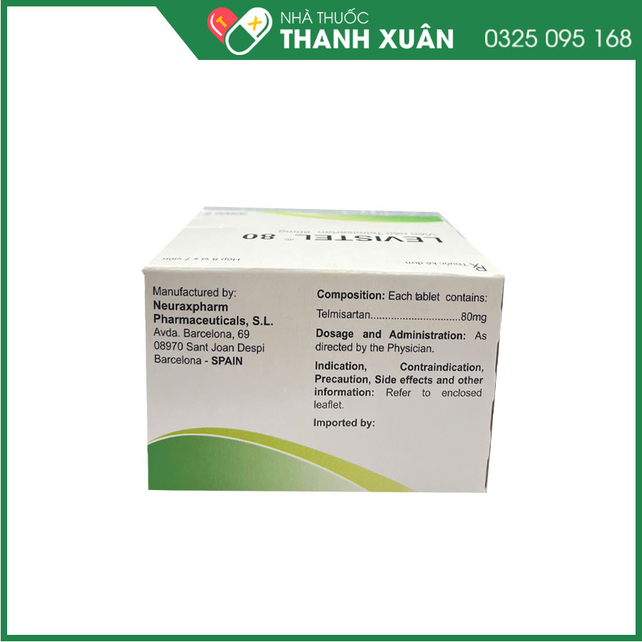 Levistel 80 - Điều trị tăng huyết áp vô căn, phòng ngừa bệnh tim mạch